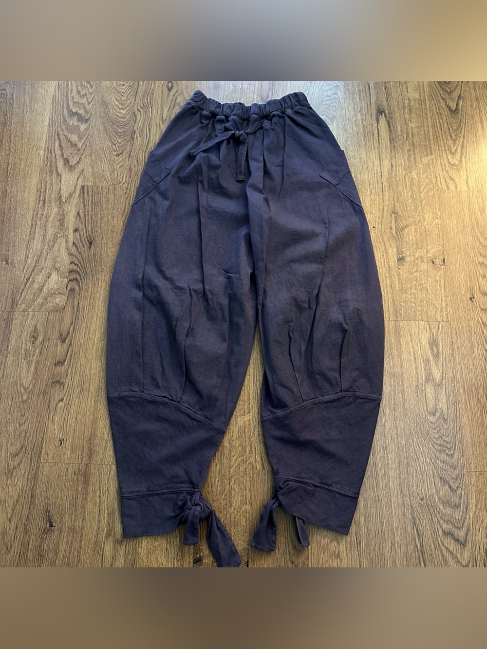 Free People Beach Drawstring cotton baggy loose elastic waist pants size XS